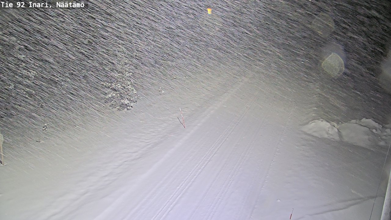 Weather Camera Image Väg 92 Enare, Näätämö, Inari, Lappi