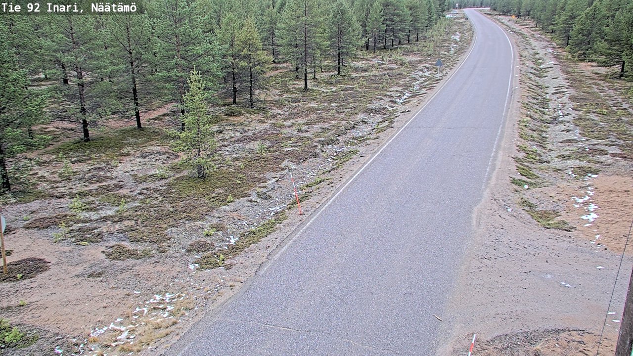 Weather Camera Image Väg 92 Enare, Näätämö, Inari, Lappi