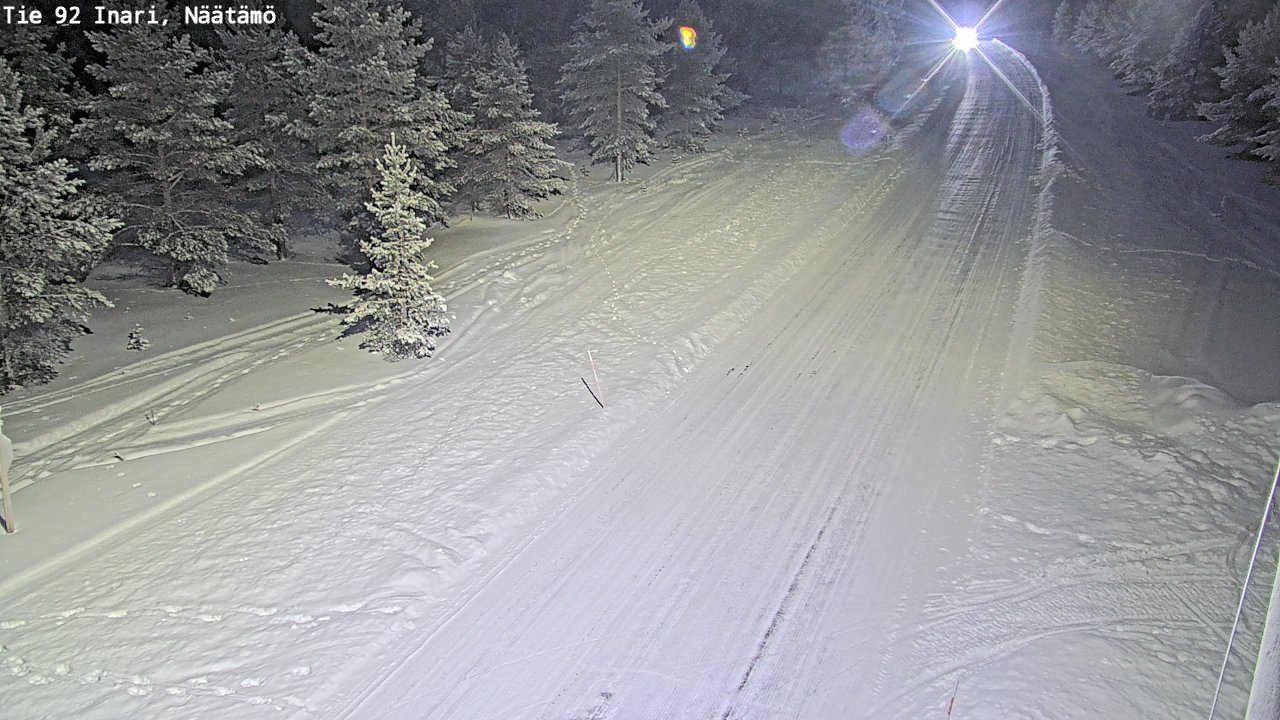 Kelikamerat Kuva Tie 92 Inari, Näätämö, Inari, Lappi