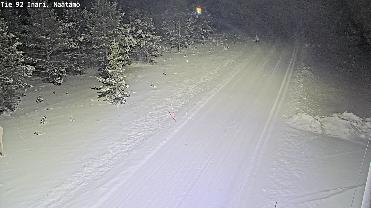 Weather Camera Image Väg 92 Enare, Näätämö, Inari, Lappi