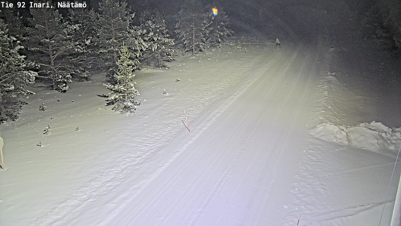 Weather Camera Image Väg 92 Enare, Näätämö, Inari, Lappi