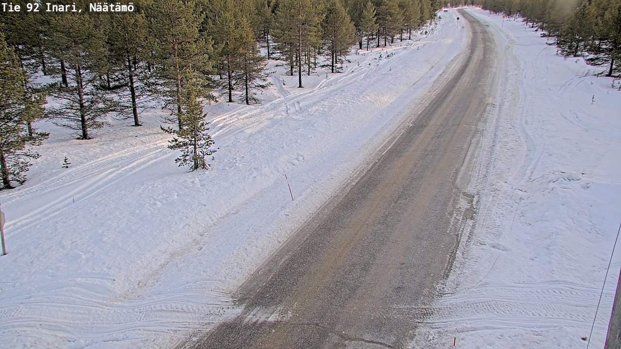 Kelikamerat Kuva Tie 92 Inari, Näätämö, Inari, Lappi