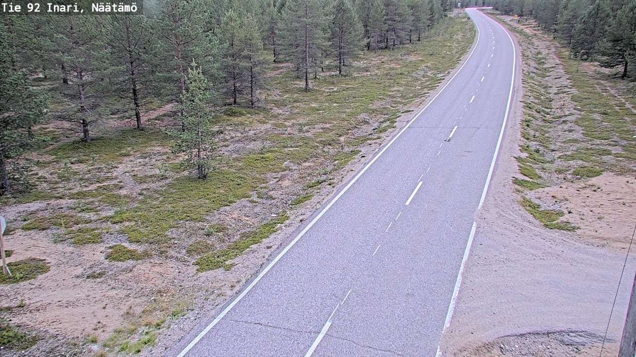 Weather Camera Image Väg 92 Enare, Näätämö, Inari, Lappi