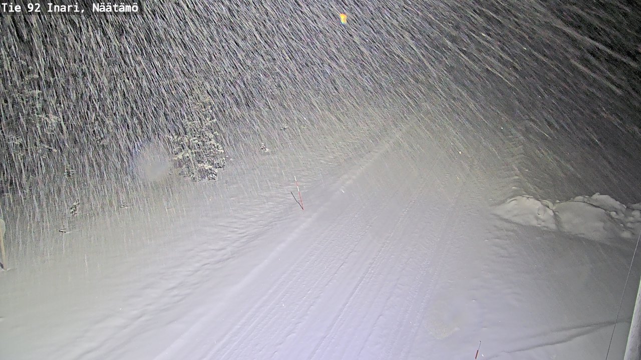 Weather Camera Image Väg 92 Enare, Näätämö, Inari, Lappi