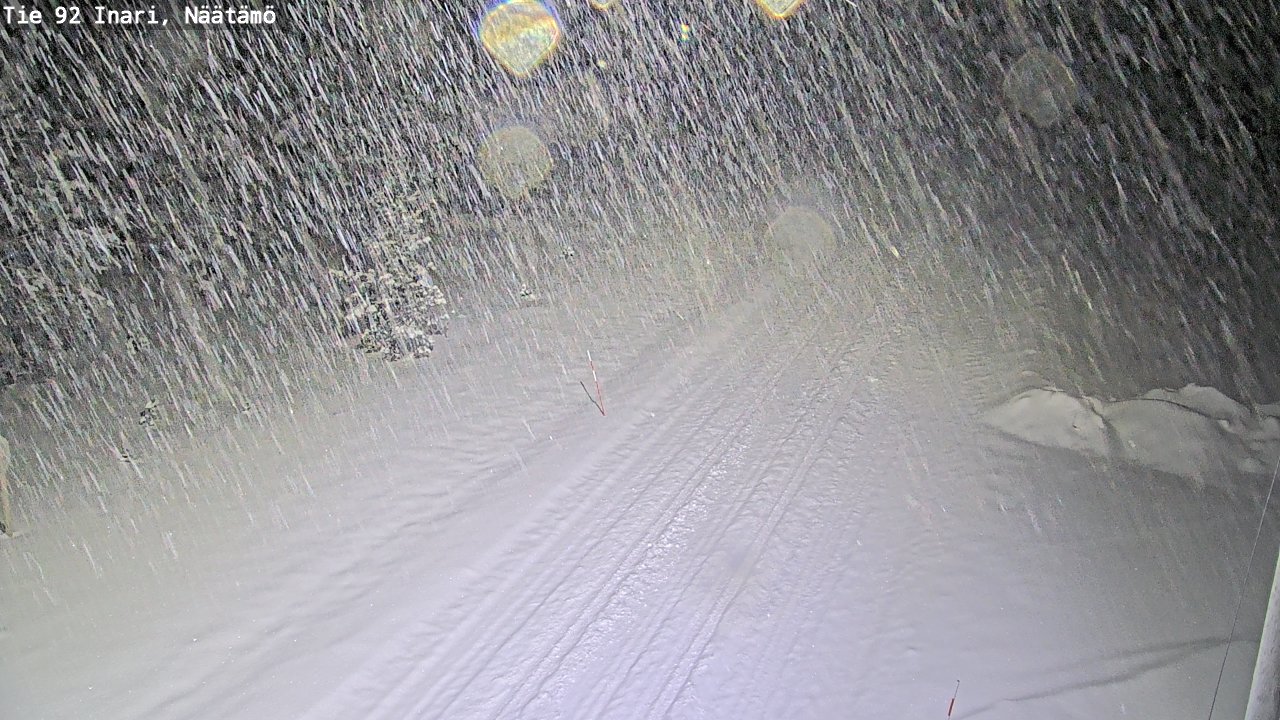 Weather Camera Image Väg 92 Enare, Näätämö, Inari, Lappi