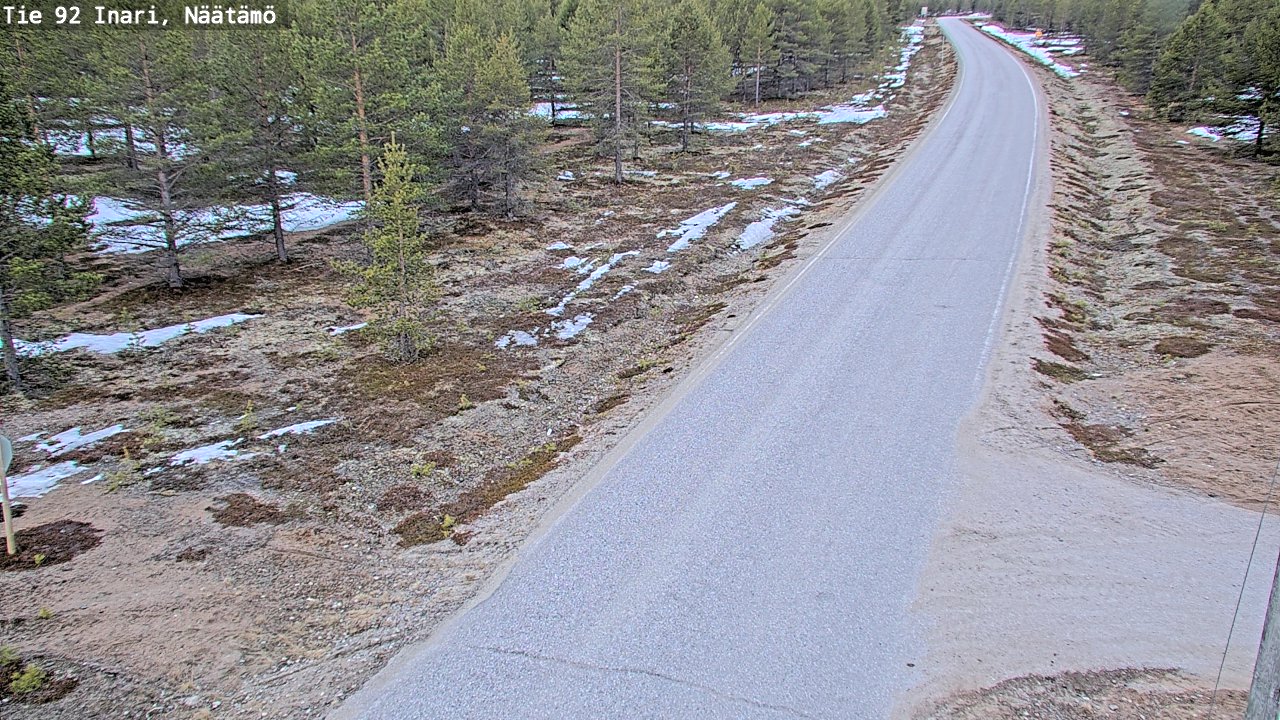 Weather Camera Image Väg 92 Enare, Näätämö, Inari, Lappi