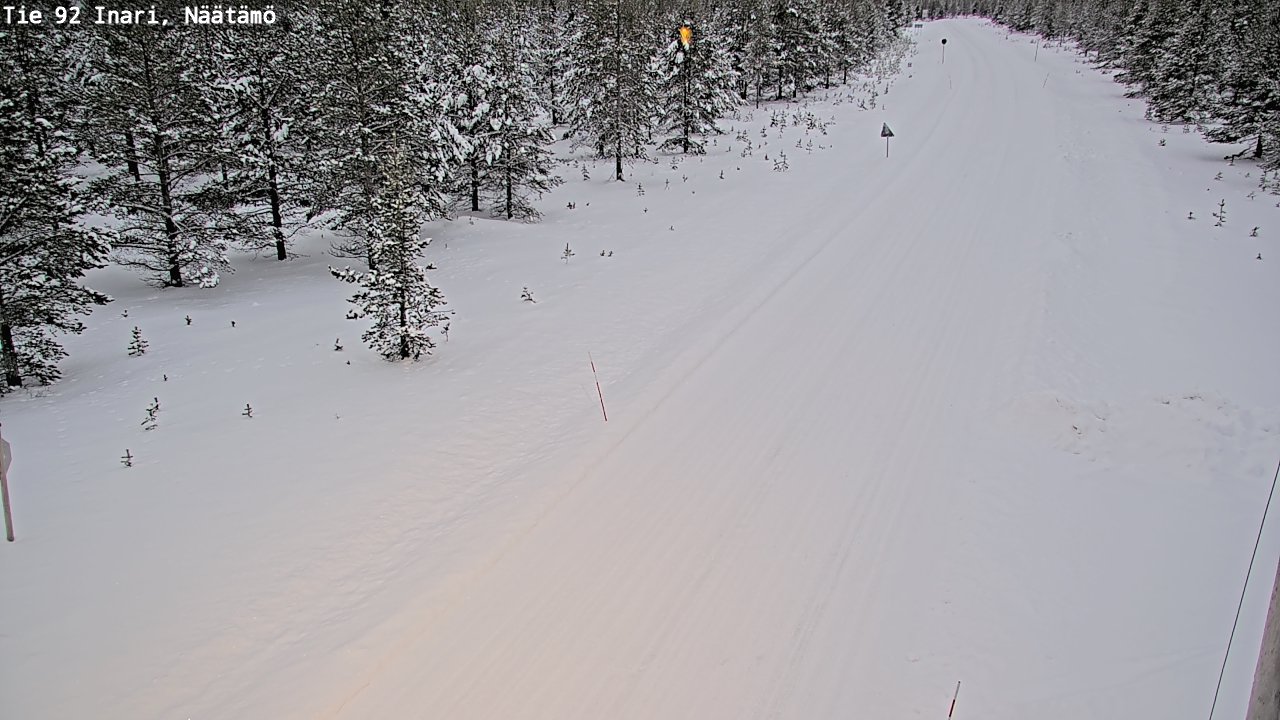 Weather Camera Image Väg 92 Enare, Näätämö, Inari, Lappi