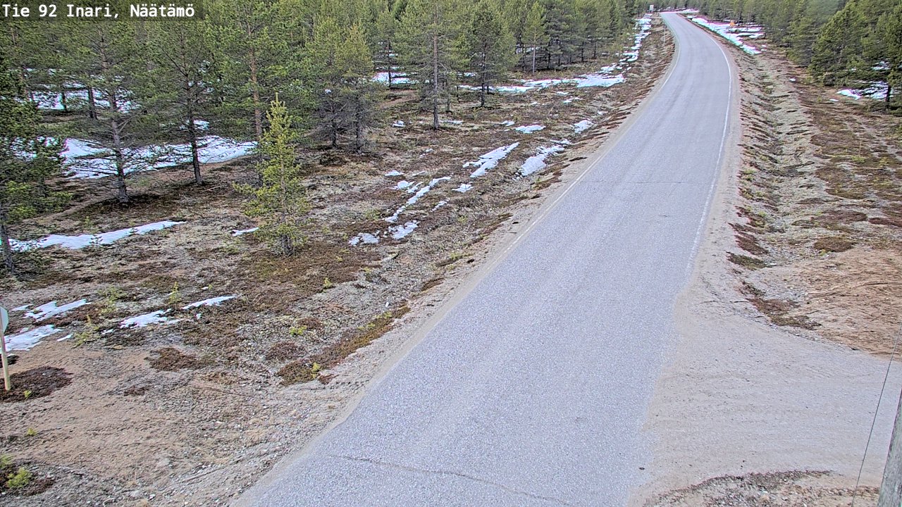 Weather Camera Image Väg 92 Enare, Näätämö, Inari, Lappi