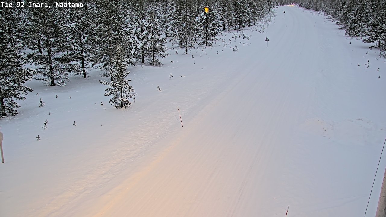 Weather Camera Image Väg 92 Enare, Näätämö, Inari, Lappi