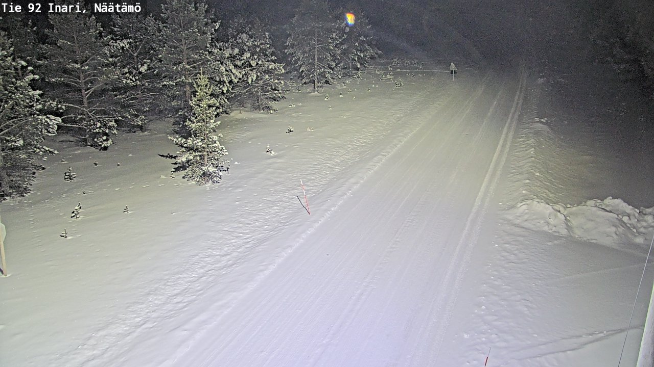 Weather Camera Image Väg 92 Enare, Näätämö, Inari, Lappi