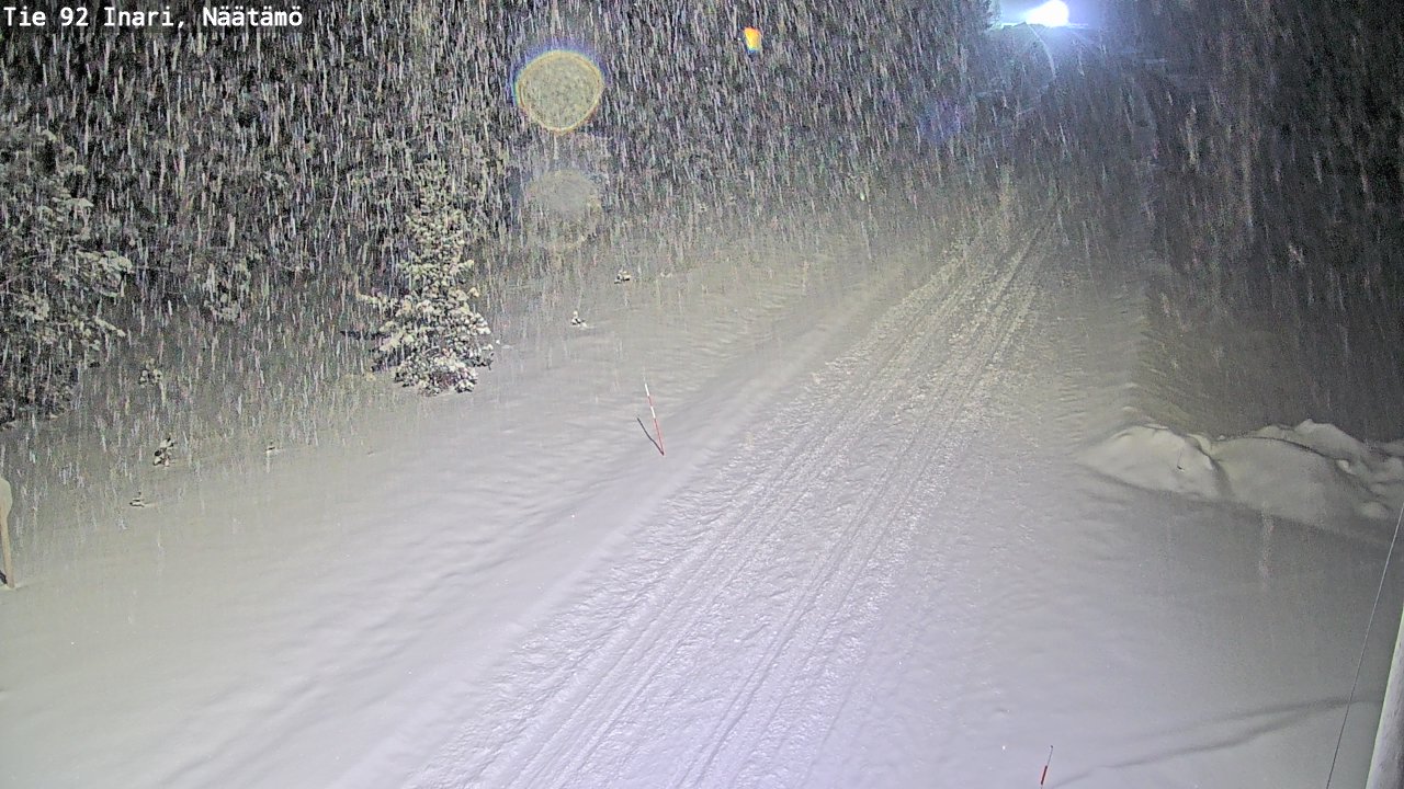 Weather Camera Image Väg 92 Enare, Näätämö, Inari, Lappi