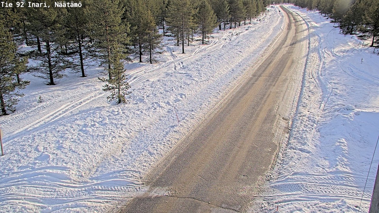 Kelikamerat Kuva Tie 92 Inari, Näätämö, Inari, Lappi