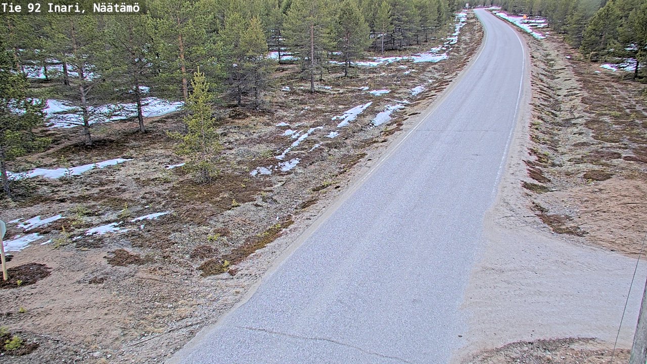 Weather Camera Image Väg 92 Enare, Näätämö, Inari, Lappi