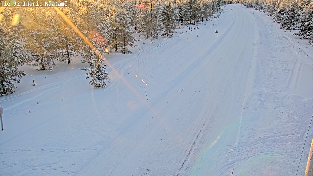Weather Camera Image Väg 92 Enare, Näätämö, Inari, Lappi