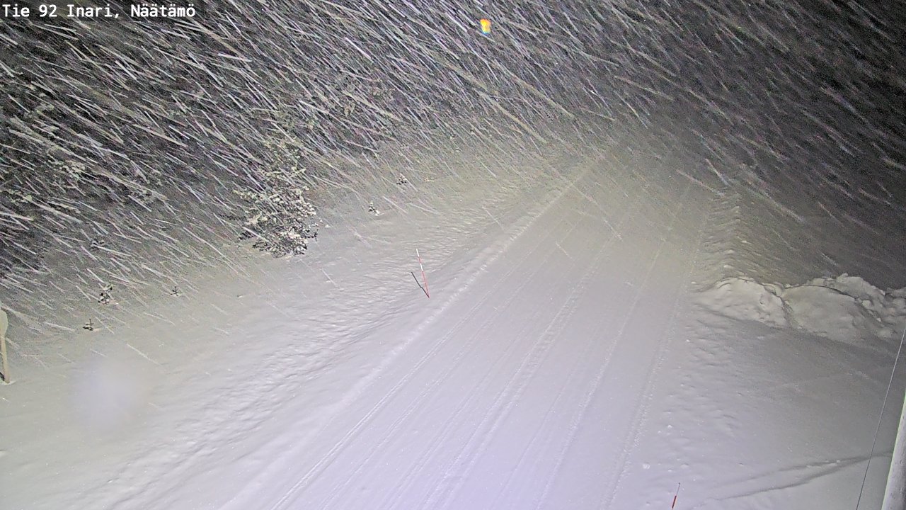 Weather Camera Image Väg 92 Enare, Näätämö, Inari, Lappi