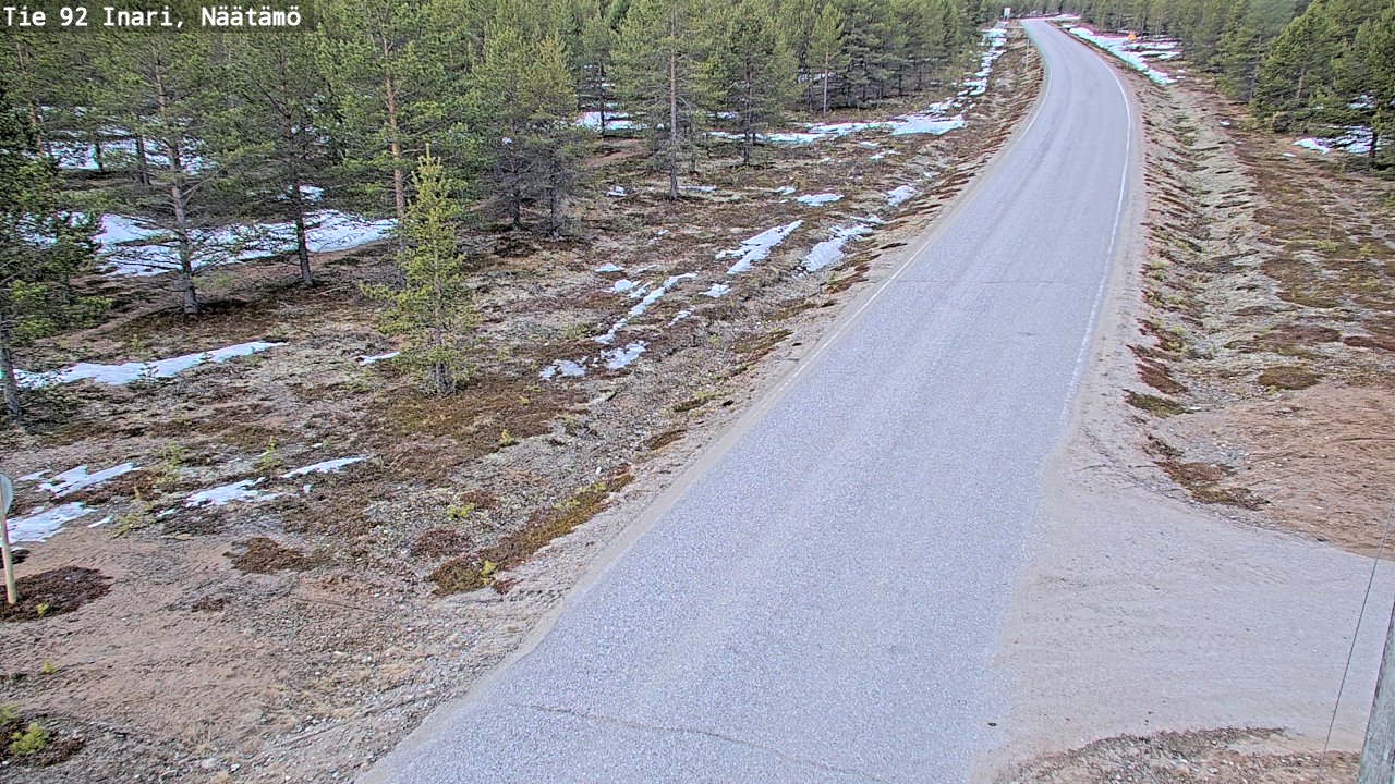 Weather Camera Image Väg 92 Enare, Näätämö, Inari, Lappi