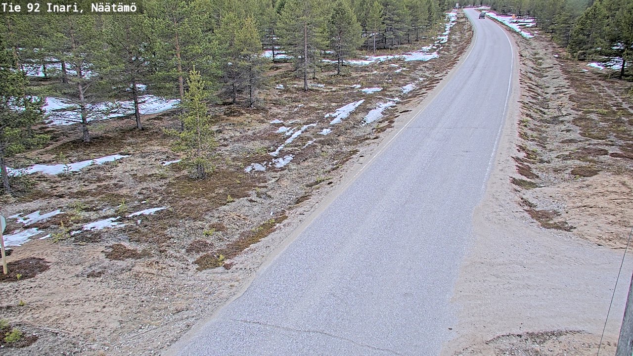 Weather Camera Image Road 92 Inari, Näätämö, Inari, Lappi