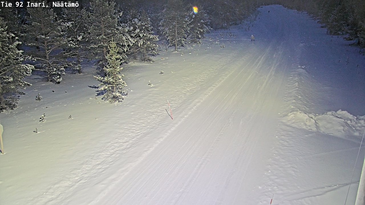 Weather Camera Image Väg 92 Enare, Näätämö, Inari, Lappi