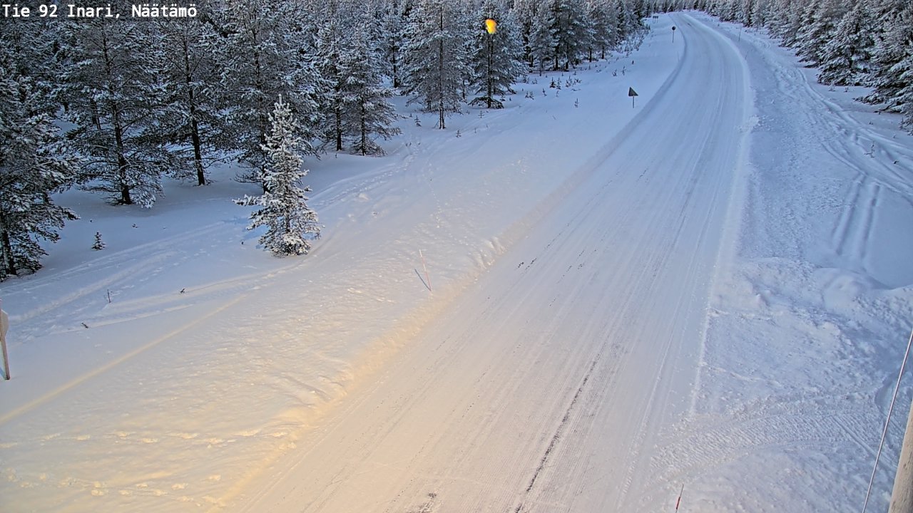 Kelikamerat Kuva Tie 92 Inari, Näätämö, Inari, Lappi