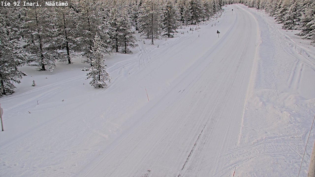 Weather Camera Image Väg 92 Enare, Näätämö, Inari, Lappi
