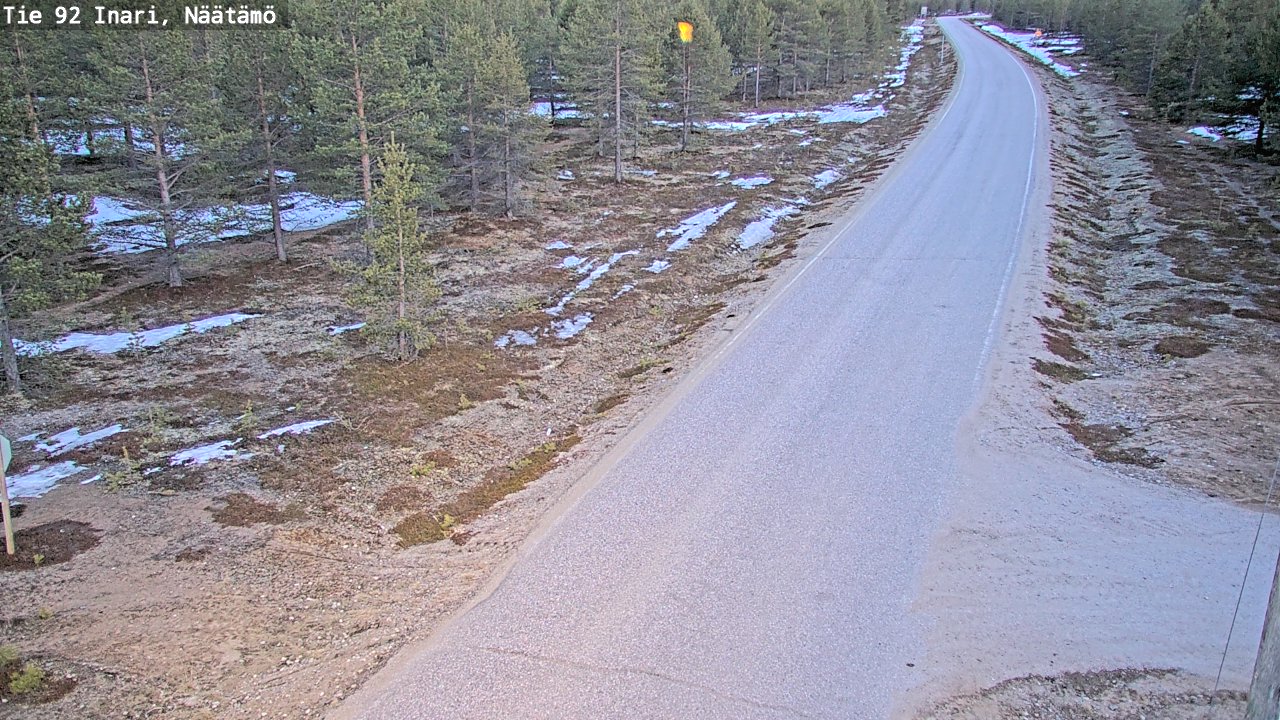 Weather Camera Image Road 92 Inari, Näätämö, Inari, Lappi