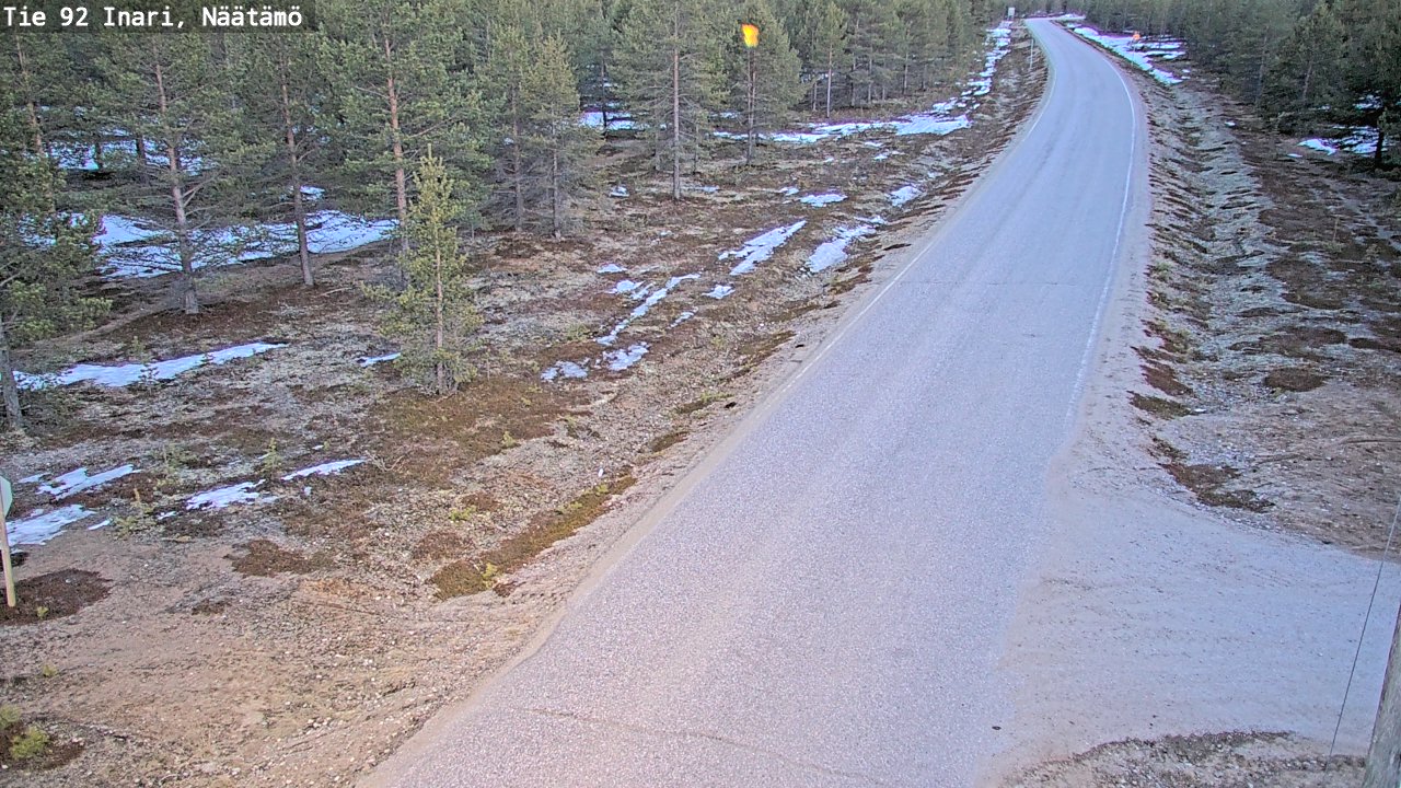 Weather Camera Image Väg 92 Enare, Näätämö, Inari, Lappi