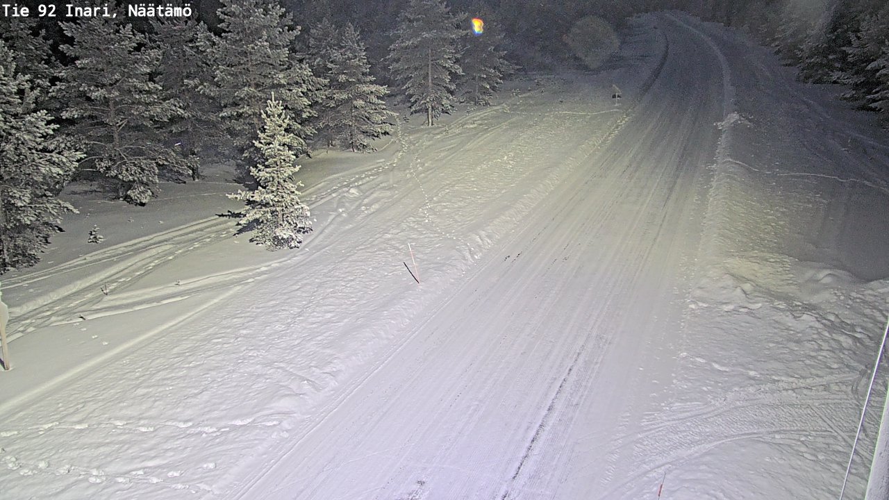 Kelikamerat Kuva Tie 92 Inari, Näätämö, Inari, Lappi