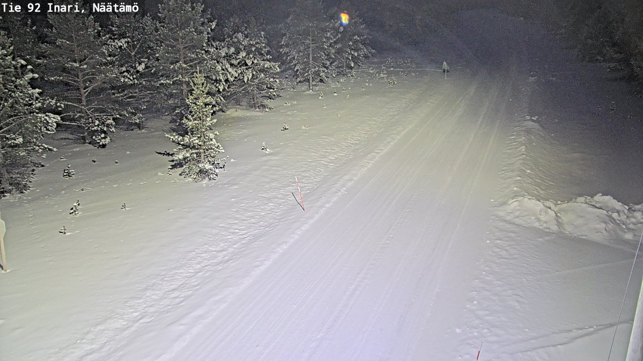 Weather Camera Image Väg 92 Enare, Näätämö, Inari, Lappi
