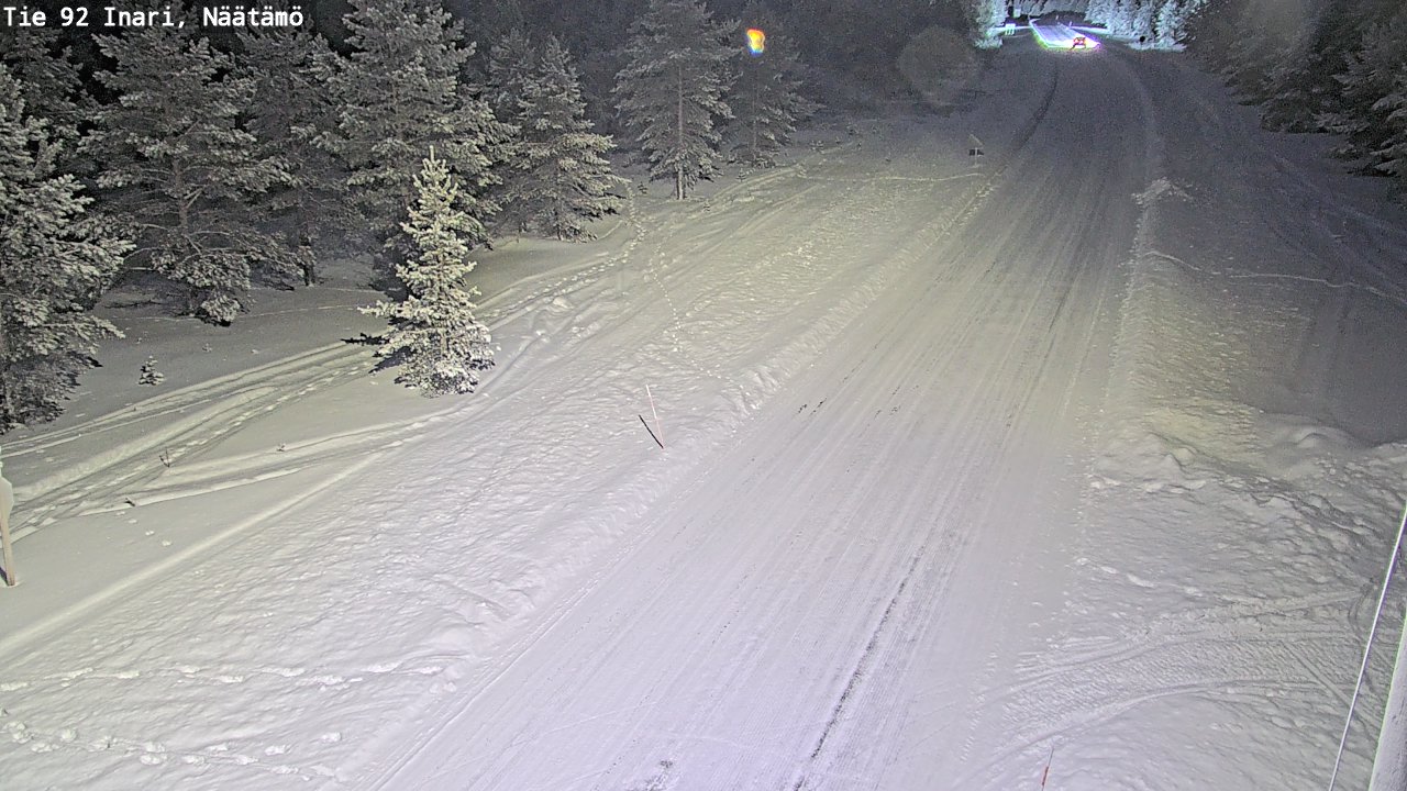 Kelikamerat Kuva Tie 92 Inari, Näätämö, Inari, Lappi