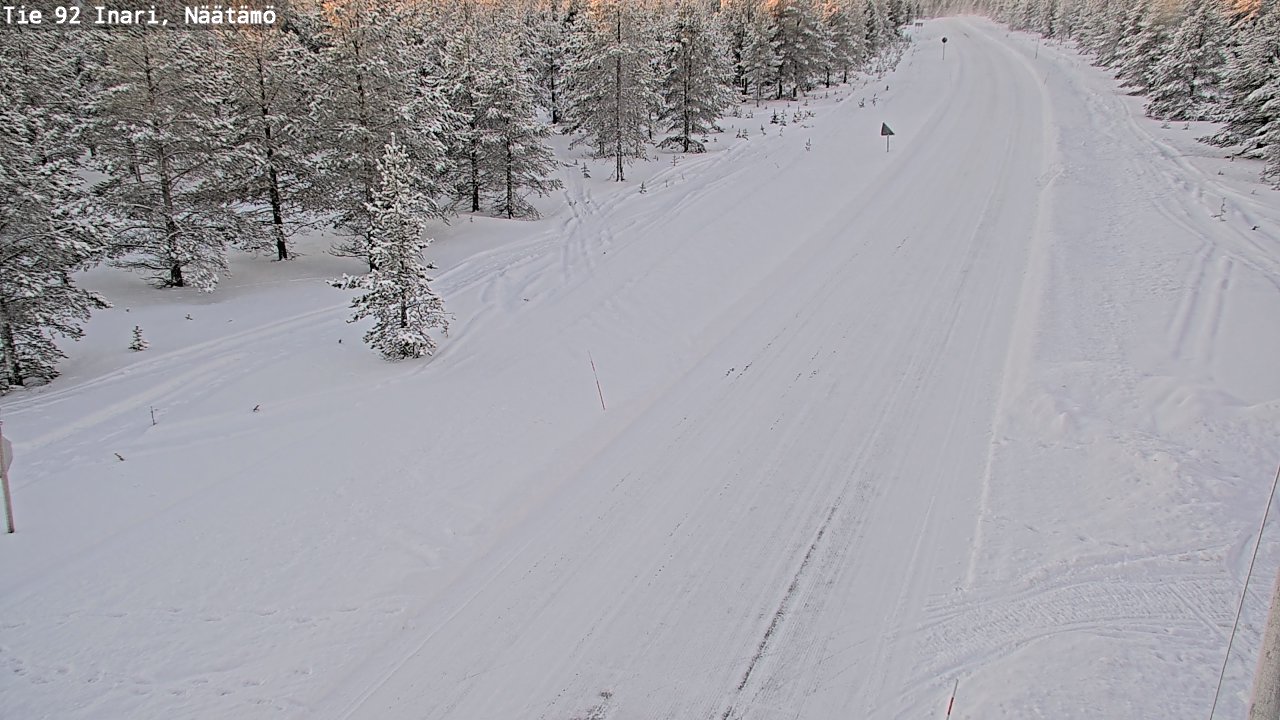 Weather Camera Image Väg 92 Enare, Näätämö, Inari, Lappi