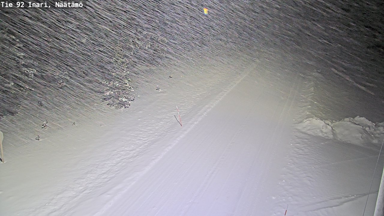 Weather Camera Image Väg 92 Enare, Näätämö, Inari, Lappi