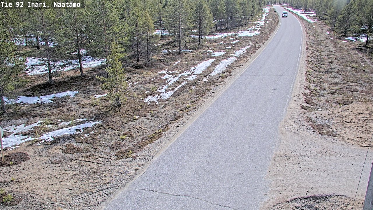 Kelikamerat Kuva Tie 92 Inari, Näätämö, Inari, Lappi
