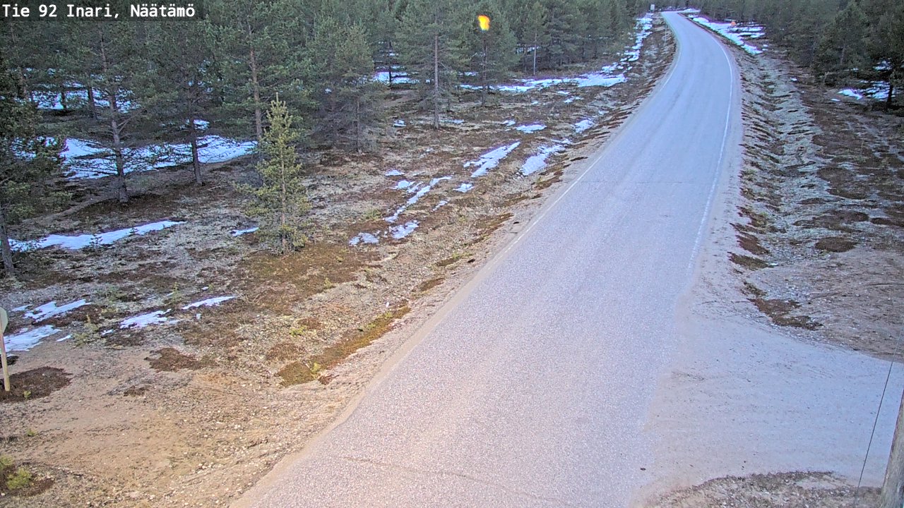 Weather Camera Image Road 92 Inari, Näätämö, Inari, Lappi
