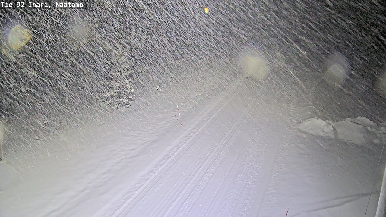 Weather Camera Image Väg 92 Enare, Näätämö, Inari, Lappi