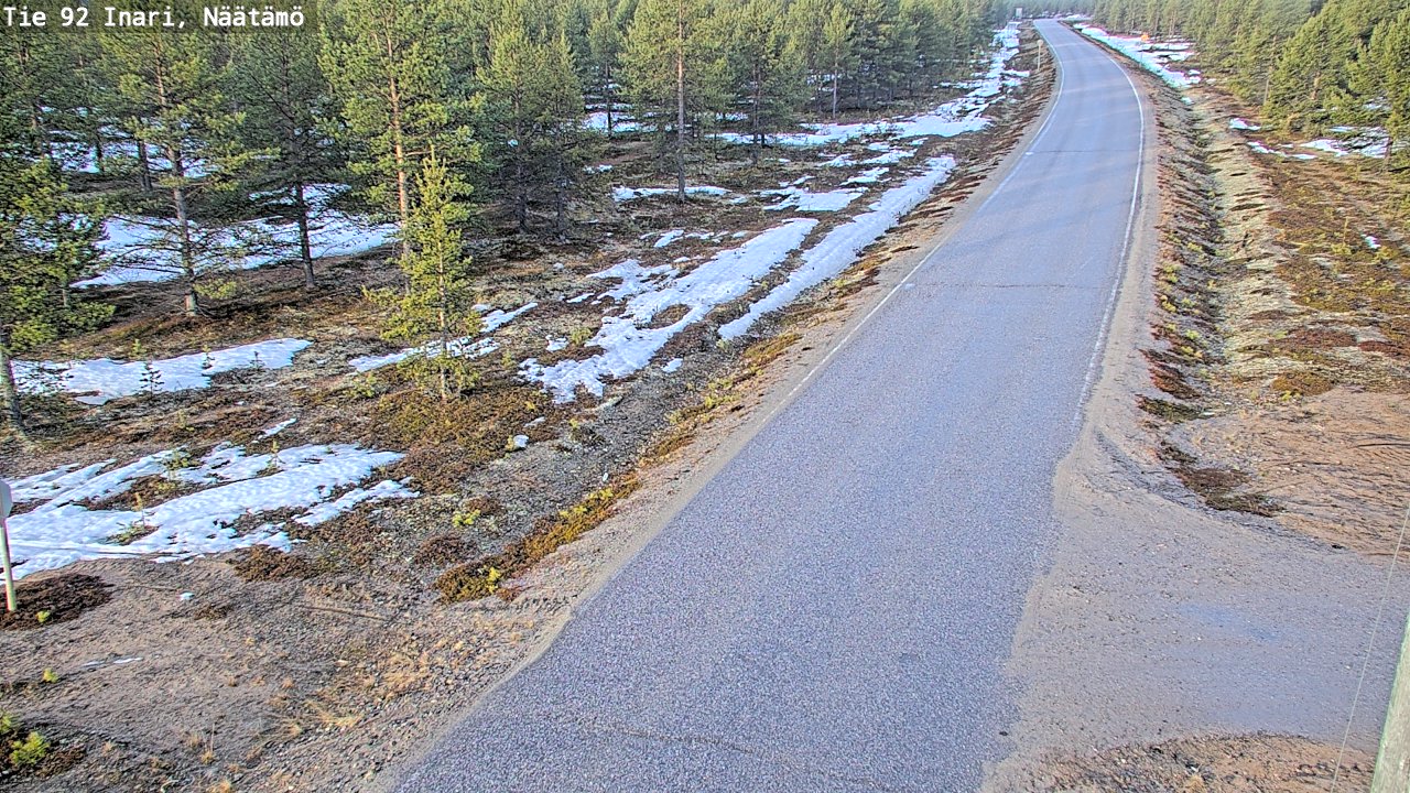 Kelikamerat Kuva Tie 92 Inari, Näätämö, Inari, Lappi