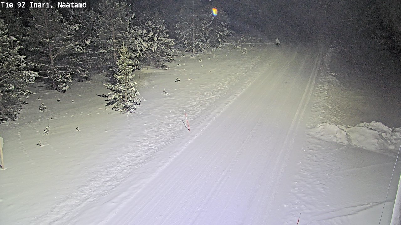 Weather Camera Image Väg 92 Enare, Näätämö, Inari, Lappi