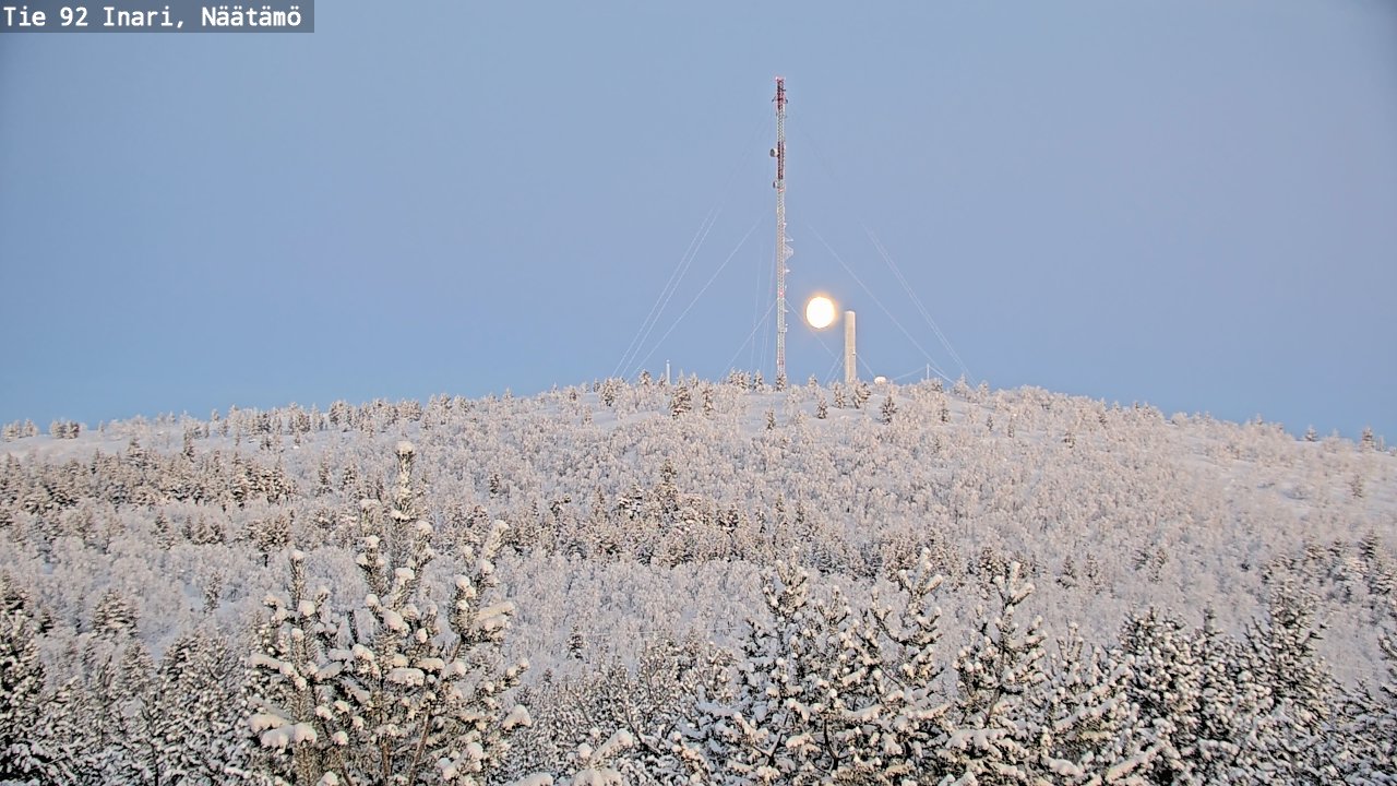 Weather Camera Image Väg 92 Enare, Näätämö, Inari, Lappi