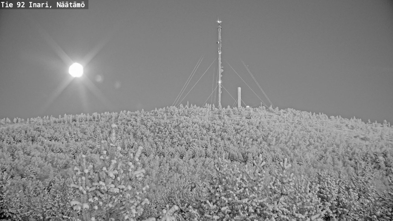 Weather Camera Image Väg 92 Enare, Näätämö, Inari, Lappi