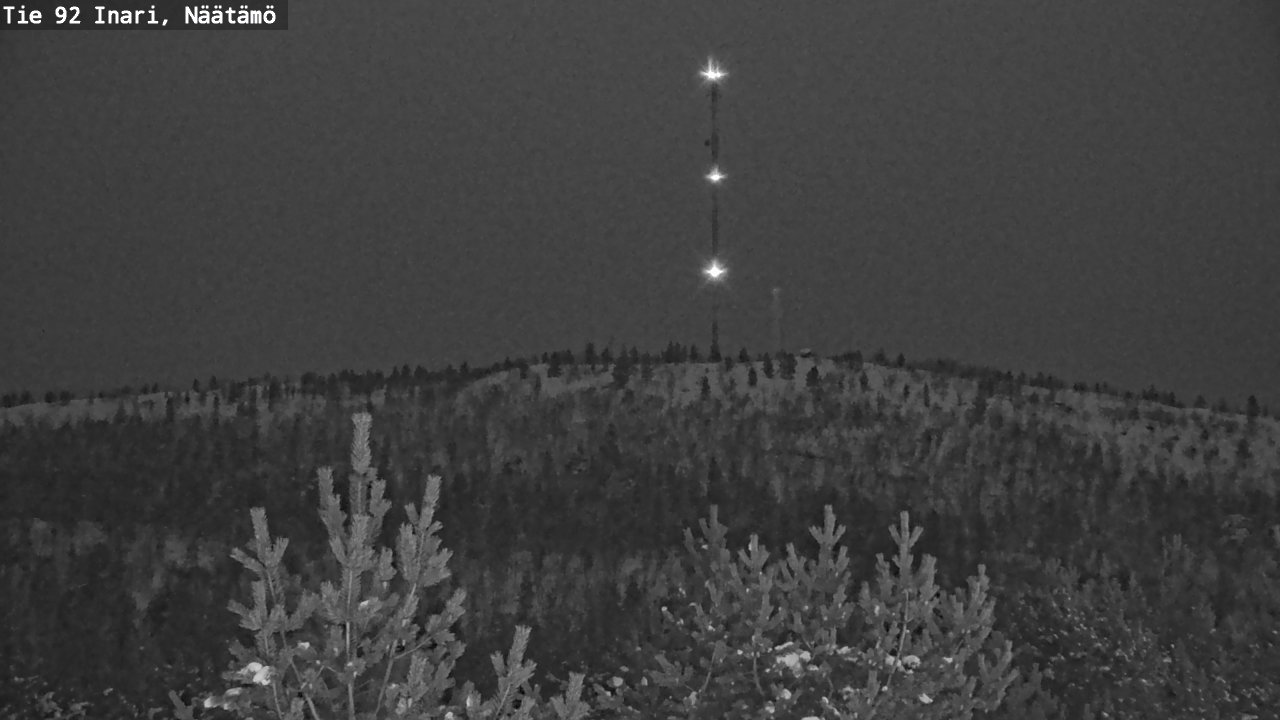 Weather Camera Image Väg 92 Enare, Näätämö, Inari, Lappi