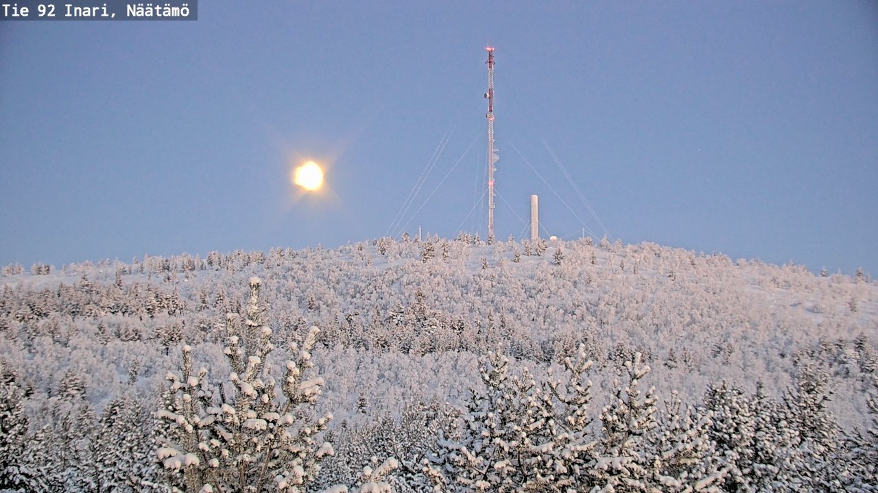 Weather Camera Image Väg 92 Enare, Näätämö, Inari, Lappi