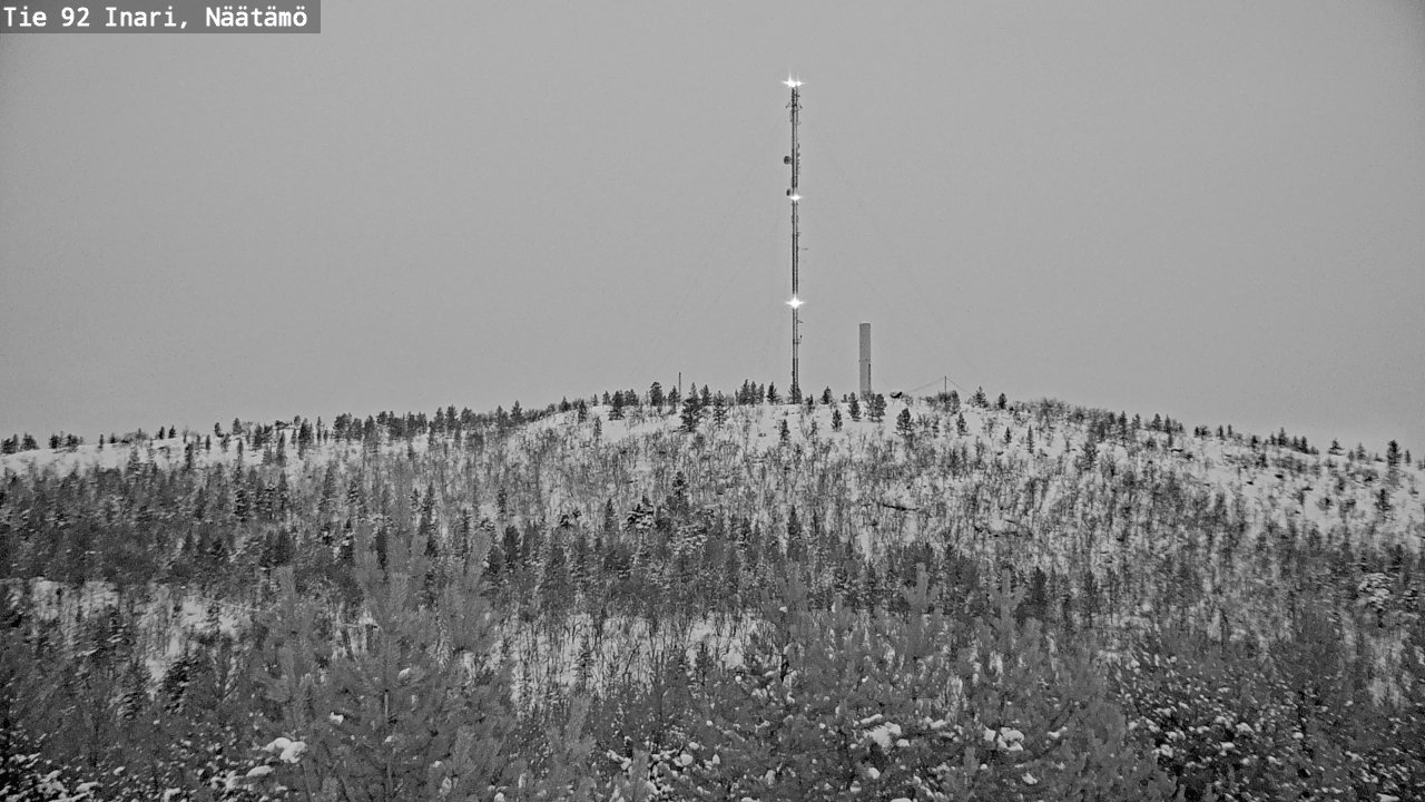Weather Camera Image Väg 92 Enare, Näätämö, Inari, Lappi