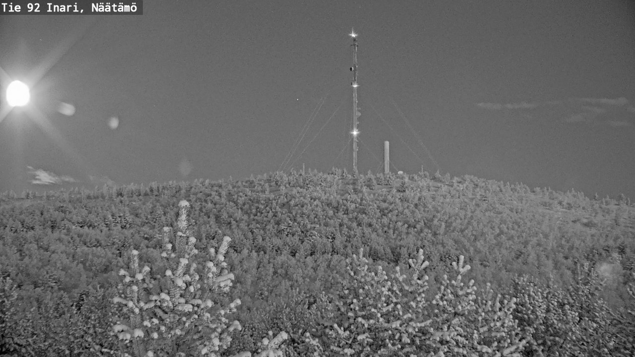 Weather Camera Image Väg 92 Enare, Näätämö, Inari, Lappi