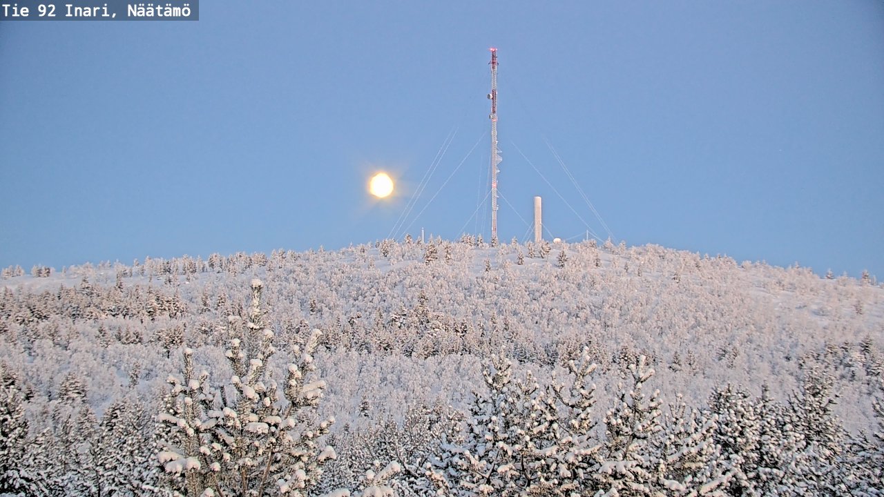 Weather Camera Image Väg 92 Enare, Näätämö, Inari, Lappi