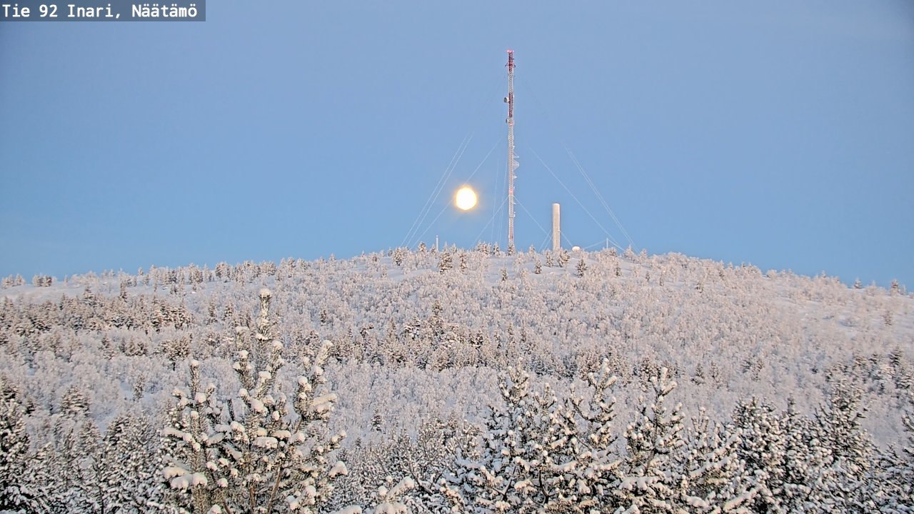 Weather Camera Image Väg 92 Enare, Näätämö, Inari, Lappi