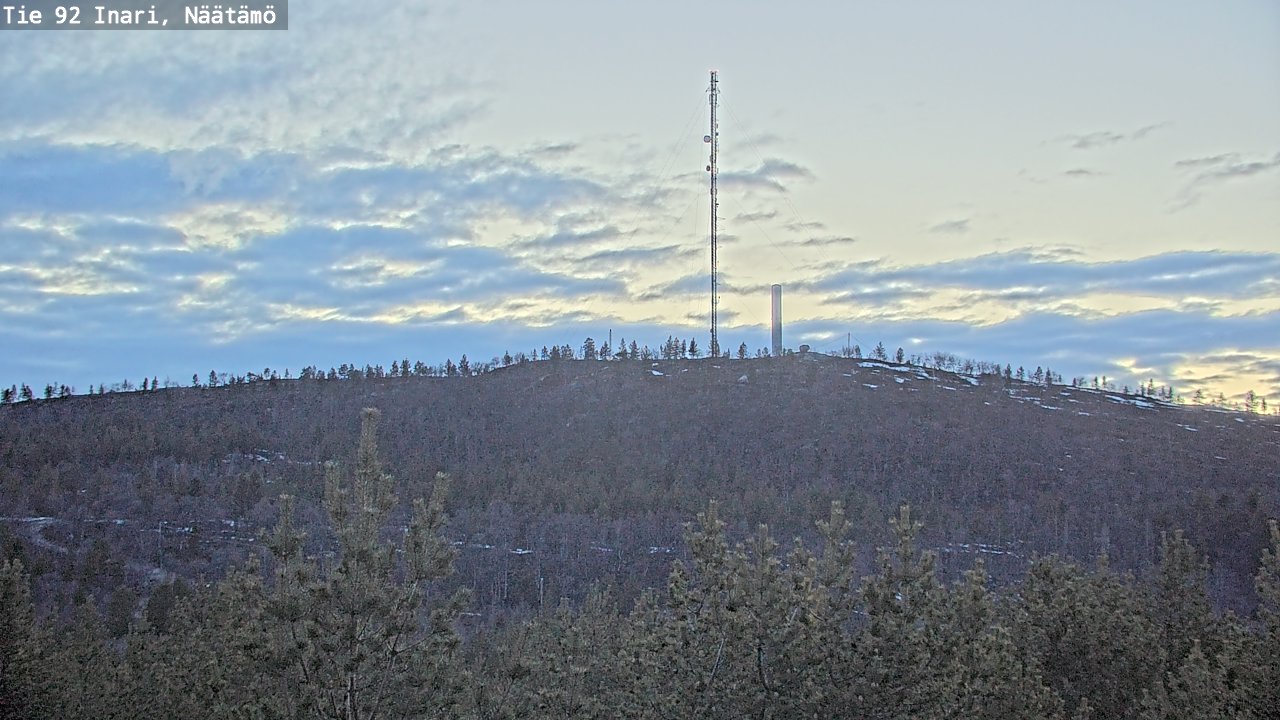 Weather Camera Image Väg 92 Enare, Näätämö, Inari, Lappi