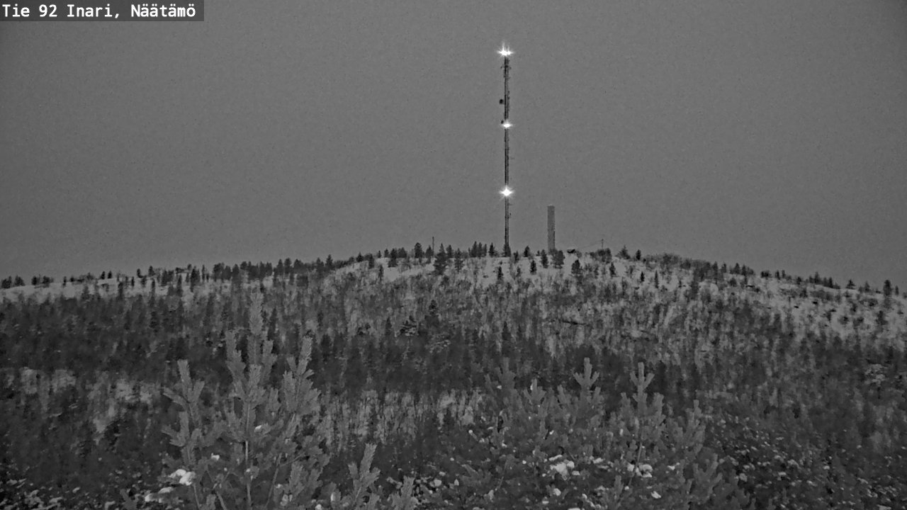Weather Camera Image Väg 92 Enare, Näätämö, Inari, Lappi