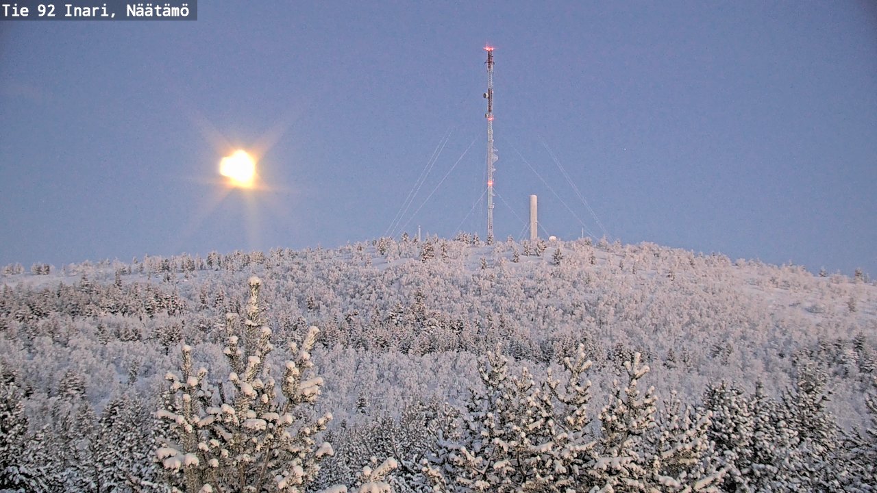 Weather Camera Image Väg 92 Enare, Näätämö, Inari, Lappi