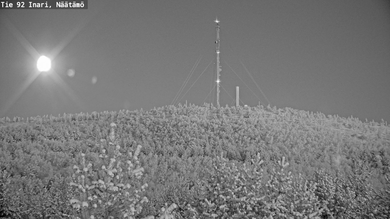 Weather Camera Image Väg 92 Enare, Näätämö, Inari, Lappi