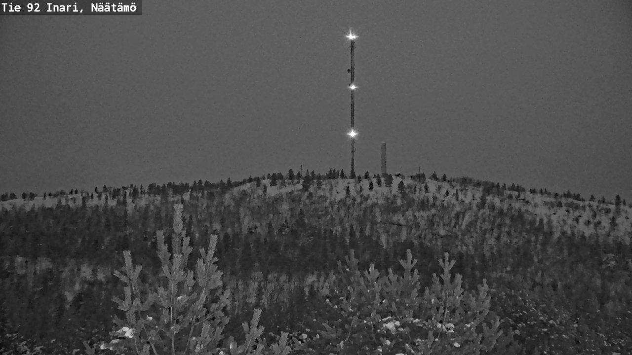 Weather Camera Image Väg 92 Enare, Näätämö, Inari, Lappi