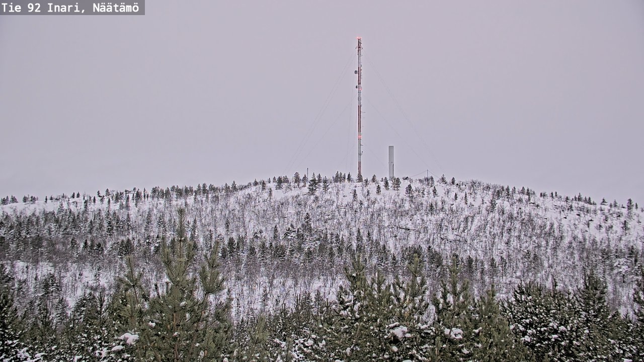 Weather Camera Image Väg 92 Enare, Näätämö, Inari, Lappi